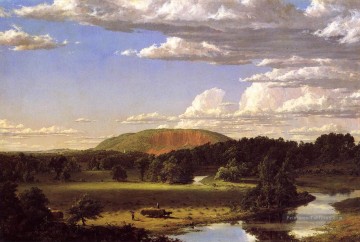 Frederic Edwin Church œuvres - West Rock New Haven Paysage Fleuve Hudson Frederic Edwin Church